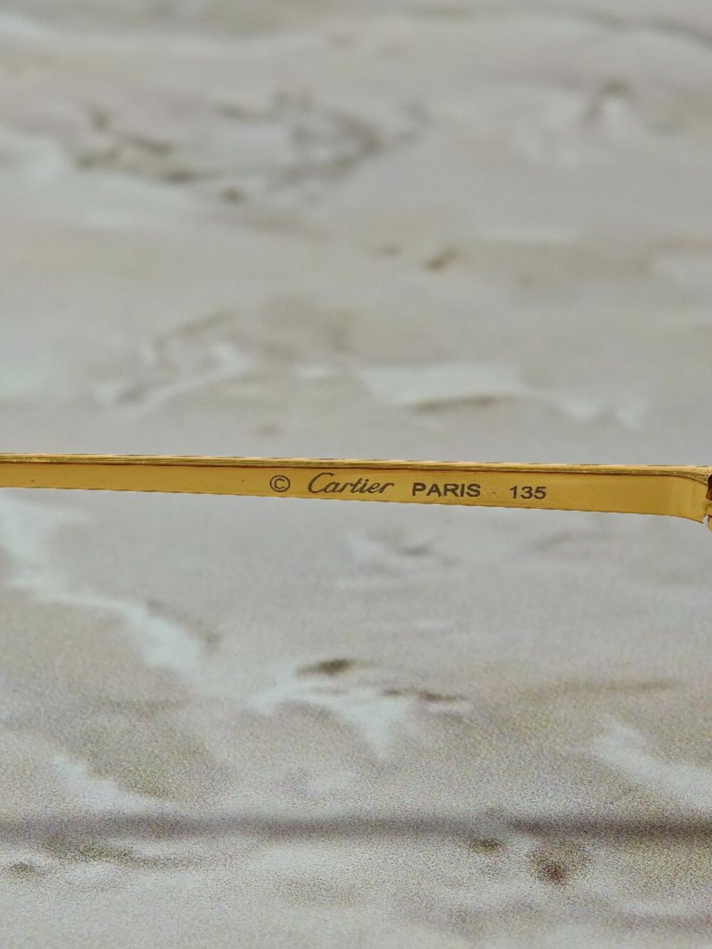 Gold Cartier Rimless Sunglasses Brown Gradient Lenses - Picture 5 of 11